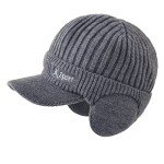 Men's Warm Chunky Cable Knit Earmuff Hat