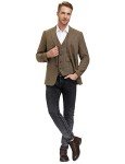 PJ PAUL JONES Men's Tweed Blazer in Coffee