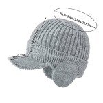 Men's Warm Chunky Cable Knit Earmuff Hat