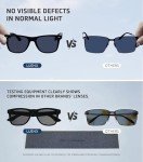 Men's UV400 Polarized Sunglasses - Matte Black Square