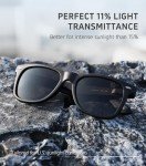 Men's UV400 Polarized Sunglasses - Matte Black Square