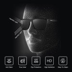 Men's Lightweight Polarized Square Sunglasses with UV400 Protection