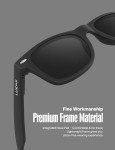 Men's UV400 Polarized Sunglasses - Matte Black Square