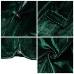 Green Velvet Slim Fit Tuxedo Blazer for Men