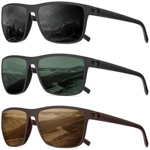 Men's Polarized Sunglasses - Lightweight Square Design