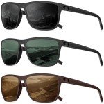 Men's Polarized Sunglasses - Lightweight Square Design