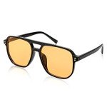 Retro Square Aviator Sunglasses for Men and Women
