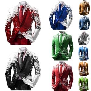 Men's Ugly Christmas Blazer with Fun Print