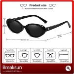 Breaksun Retro Oval Sunglasses for Men & Women
