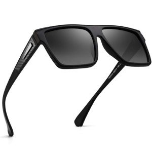 JIM HALO Flat Top Polarized Sunglasses for Men