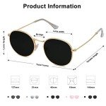 Classic Polarized Round Sunglasses for Men & Women