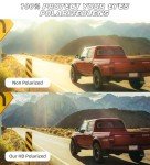 JIM HALO Flat Top Polarized Sunglasses for Men