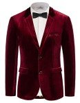 PJ PAUL JONES Men's Wine Shawl Lapel Blazer