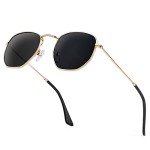 KALIYADI Polarized Hexagon Sunglasses for Men and Women