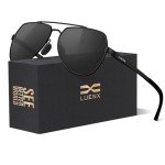 LUENX Polarized Aviator Sunglasses for Men and Women