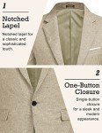 Men's Slim Fit Light Khaki Blazer Jacket