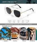 KALIYADI Polarized Hexagon Sunglasses for Men and Women