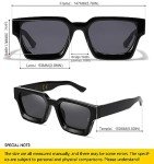 Trendy Retro Chunky Rectangle Sunglasses for All