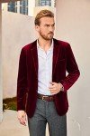PJ PAUL JONES Men's Wine Shawl Lapel Blazer
