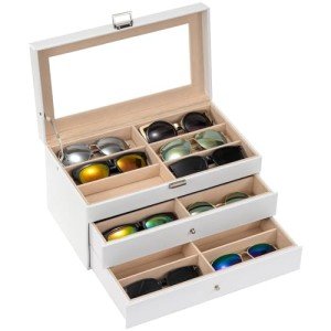 Sunglasses Storage Organizer Box with 18 Slots