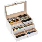Sunglasses Storage Organizer Box with 18 Slots