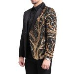 Men's Black Sequined Tux Blazer for Parties
