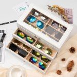 Sunglasses Storage Organizer Box with 18 Slots