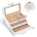 Sunglasses Storage Organizer Box with 18 Slots