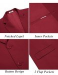 Men's Casual Slim Fit Blazer - Wine Red