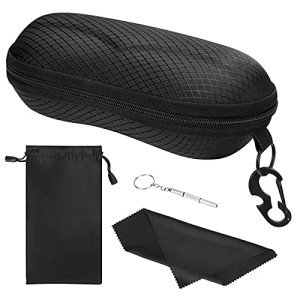 MoKo Hard Shell Sunglasses Case with Hook - Black
