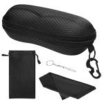 MoKo Hard Shell Sunglasses Case with Hook - Black