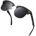 GQUEEN Men's Polarized Semi-Rimless Sunglasses 100% UV Protection