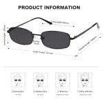 SOJOS Retro Narrow Rectangle Sunglasses for Everyone