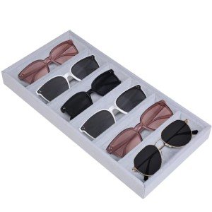 Sunglasses and Watch Organizer Tray with 6 Grids