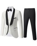 Slim Fit 3-Piece Men's Tuxedo Suit Set