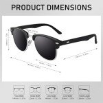 GQUEEN Men's Polarized Semi-Rimless Sunglasses 100% UV Protection