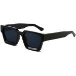 AIEYEZO Unisex Square Thick Frame Sunglasses
