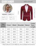Men's Casual Slim Fit Blazer - Wine Red
