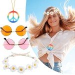 4-Piece Hippie Costume Set with Accessories