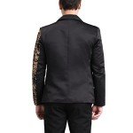 Men's Black Sequined Tux Blazer for Parties