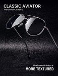 Trendy Polarized Aviator Sunglasses for Men