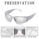 Trendy Y2K Wraparound Oval Sunglasses for Men