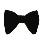 Men's Oversized Velvet Bow Tie - Black