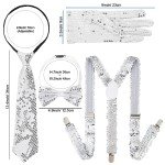 Shiny Silver Sequin Costume Set for Men