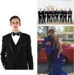 Black Rhinestone Pre-Tied Bow Tie for Men