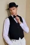 Men's 1920s Gatsby Gangster Vest & Fedora Set