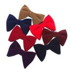 Men's Oversized Velvet Bow Tie - Black