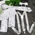 Shiny Silver Sequin Costume Set for Men