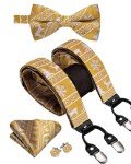 Men's Adjustable Paisley Suspender & Bowtie Set
