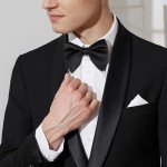 Men's Adjustable Velvet Bow Tie - Black